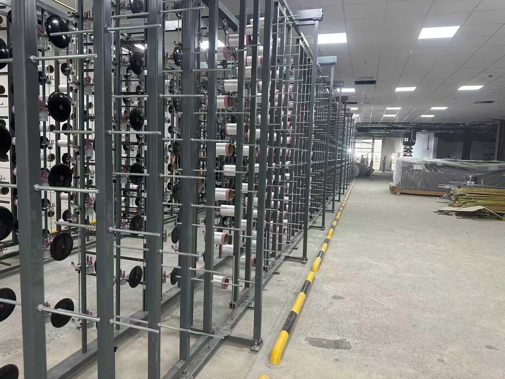 sectional warping machine creel