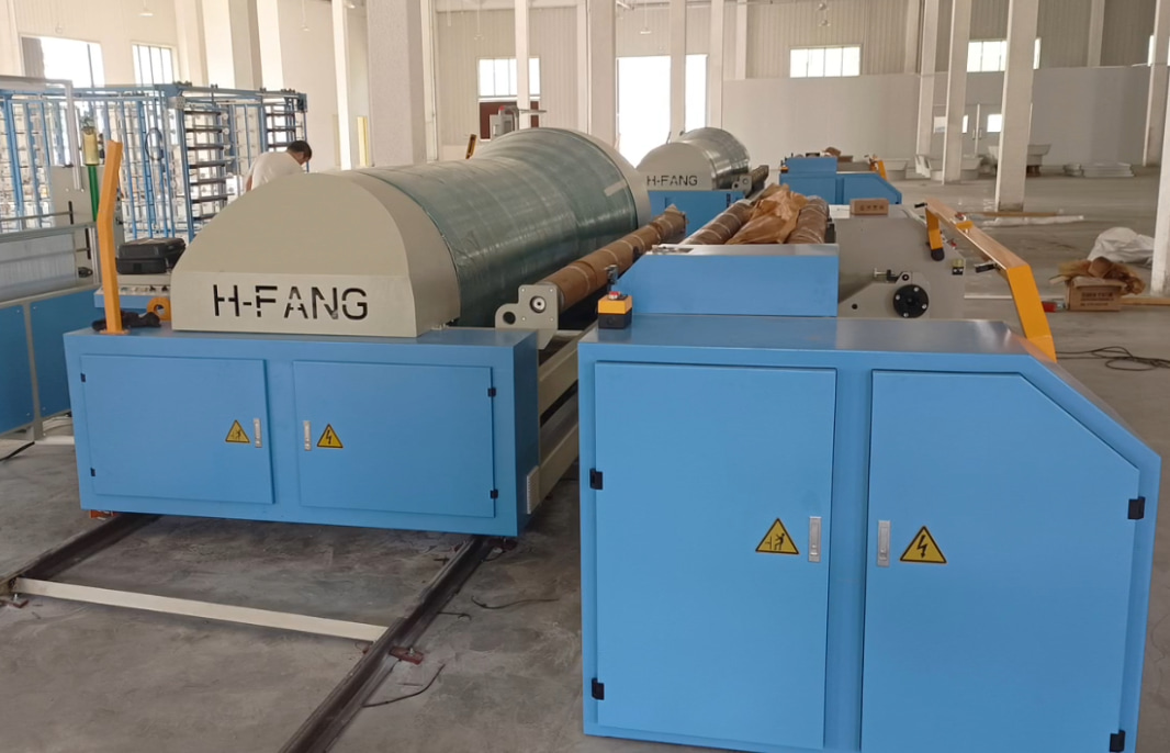 PLC controlled sectional warping machine